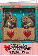 Our First Valentine’s Day as a Couple Squirrels card