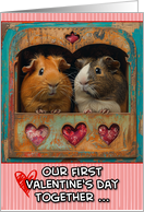 Our First Valentine’s Day as a Couple Guinea Pigs card