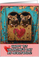 First Valentine’s Day as a Newlywed Couple Mice card