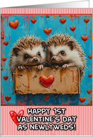 First Valentine’s Day as a Newlywed Couple Hedgehogs card