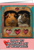 First Valentine’s Day as a Newlywed Couple Guinea Pigs card