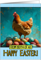 From Couple Happy Easter Chicken and Eggs card