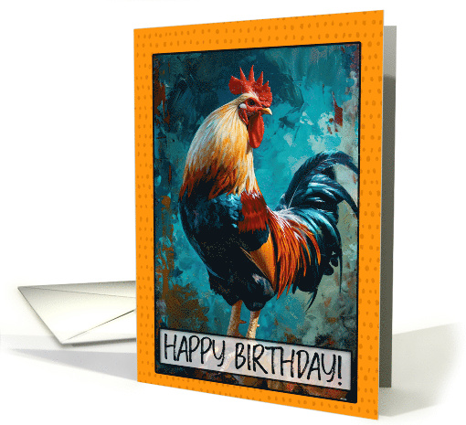 Happy Birthday Chinese Zodiak Year of the Rooster card (1822634)