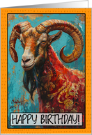 Happy Birthday Chinese Zodiak Year of the Goat card