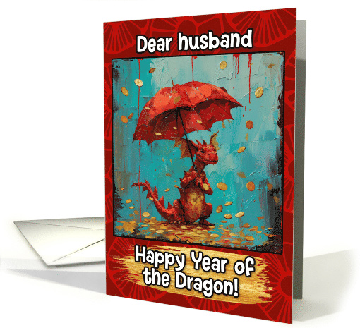 Husband Happy Year of the Dragon Coin Rain Dragon card (1824628)