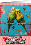 First Valentine’s Day as a Newlywed Couple Parakeets card