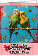 Our First Valentine’s Day as a Couple Parakeets card