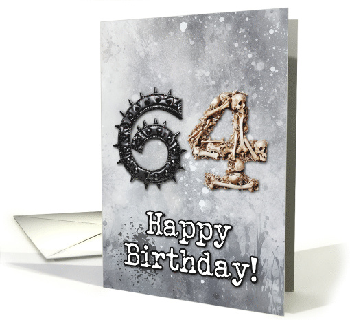 64 Years Old Happy Birthday Goth Style card (1825162)
