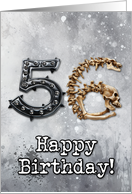 56 Years Old Happy Birthday Goth Style card