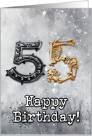 55 Years Old Happy Birthday Goth Style card