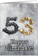 53 Years Old Happy Birthday Goth Style card