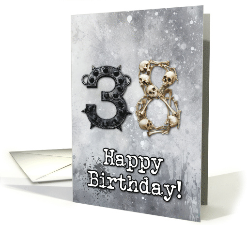38 Years Old Happy Birthday Goth Style card (1825236)