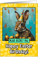 Secret Pal Easter Birthday Bunny and Eggs card