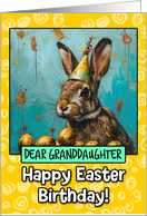 Granddaughter Easter Birthday Bunny and Eggs card