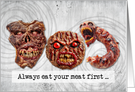 Halloween Zombie Meat card