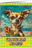 Cinco de Mayo Chihuahua with Burrito card