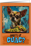 Cinco de Mayo Chihuahua with Guacamole card