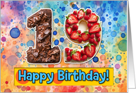 19 Years Old Happy Birthday Cake card