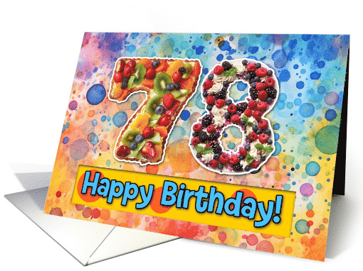 78 Years Old Happy Birthday Cake card (1826926)