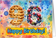 96 Years Old Happy Birthday Cake card