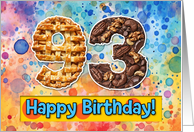 93 Years Old Happy Birthday Cake card