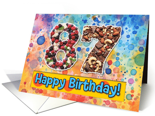 87 Years Old Happy Birthday Cake card (1826994)