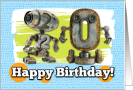 20 Years Old Happy Birthday Robots card