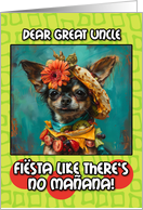 Great Uncle Happy Cinco de Mayo Chihuahua with Taco Hat card
