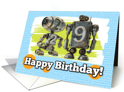 29 Years Old Happy Birthday Robots card (1827884)