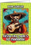 Godson Cinco de Mayo Chihuahua Mariachi with Guitar card