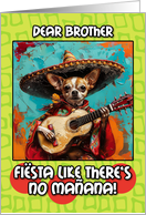 Brother Cinco de Mayo Chihuahua Mariachi with Guitar card
