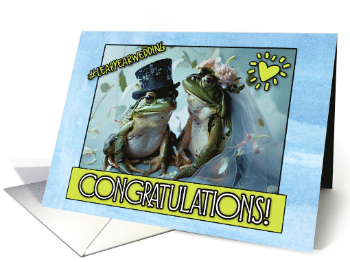 Leap Year Wedding Congrats Frog Pair card (1828994)