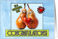 Wedding Congrats Pears card