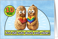 10 Years Wedding Anniversary Congrats LGBTQIA Peanuts card