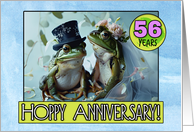 56 years Hoppy Wedding Anniversary Frog Pair card