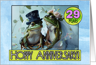 29 years Hoppy Wedding Anniversary Frog Pair card