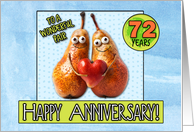 72 Years Wedding Anniversary Pair of Pears card