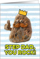 Step Dad Father’s Day Rock card