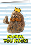 Papaw Father’s Day Rock card