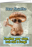 Abuelito Happy Birthday Thumbs Up Fungi with Sunglasses card