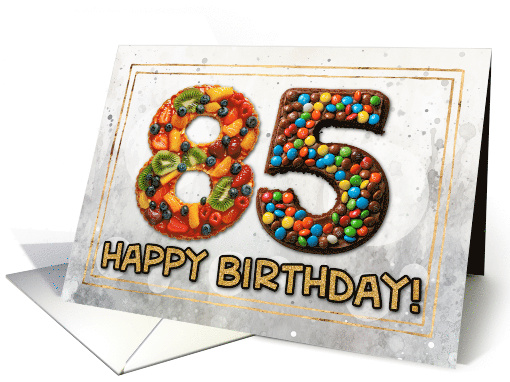 85 Years Old Happy Birthday Cake card (1831146)