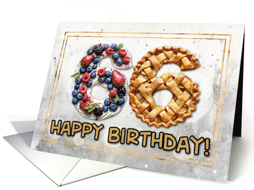 66 Years Old Happy Birthday Cake card (1831188)