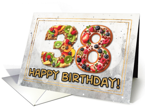 38 Years Old Happy Birthday Cake card (1831240)