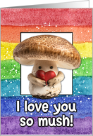 Happy Pride LGBTQIA Rainbow Mushroom card