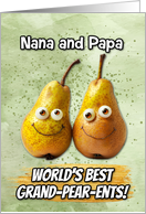 Nana and Papa Grandparents Day Pears card