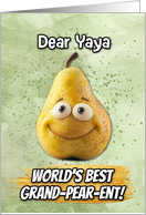 Yaya Grandparents Day Pear card