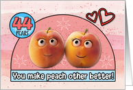 44 Year Wedding Anniversary Pair of Peaches card