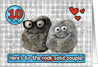 10 Year Wedding Anniversary Pair of Rocks card