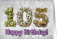 105 Years Old Happy Birthday Zombie Monsters card