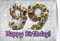 99 Years Old Happy Birthday Zombie Monsters card
